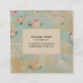 ヴィンテージバラズシャビーシックフローラ スクエア名刺 (裏面)