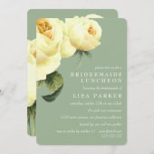 ヴィンテージバラセージブリデスメイドランチョー結婚ズ 招待状 (正面/裏面)