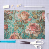 ヴィンテージバラティール（緑がかった色）ティッシュペーパー 薄葉紙 (クラフト)