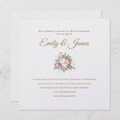 ヴィンテージバラテンプルウェディングレセプション招待状 招待状 (正面/裏面)