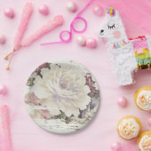 ヴィンテージバラデザイン ペーパープレート (パーティー)