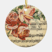 ヴィンテージバラトリオオンミュージックパーソナライズされた セラミックオーナメント (正面)