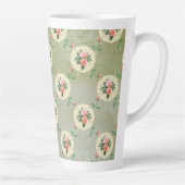 ヴィンテージバラドイリーアウェイスモークグリーンダマスク カフェラテマグ (右)