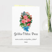 ヴィンテージバラハッピーバースデーカード カード (裏面)