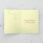 ヴィンテージバラハッピーバースデーカード カード (内部)