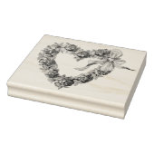 ヴィンテージバラハートフローラかわいらしリース結婚の ラバースタンプ (スタンプ)