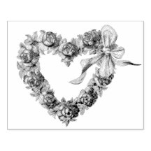 ヴィンテージバラハートフローラかわいらしリース結婚の