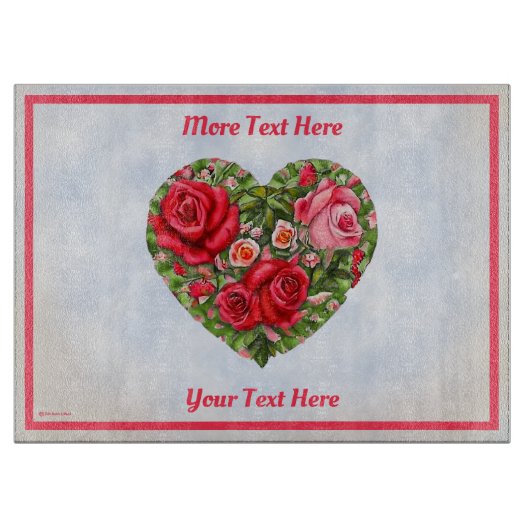 ヴィンテージバラハート カッティングボード (正面)