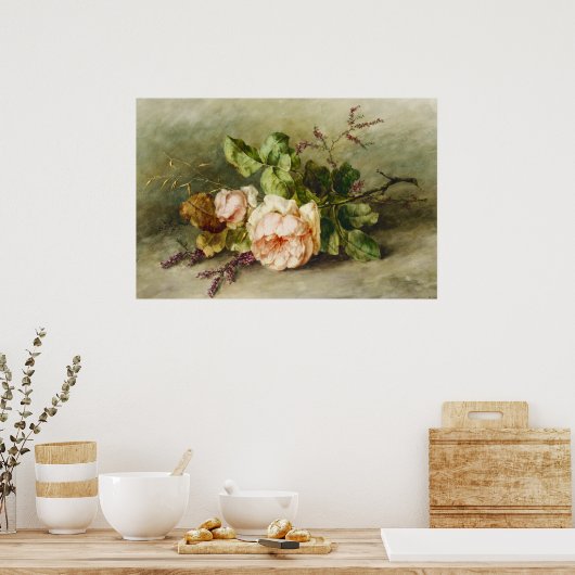 ヴィンテージバラバイマーガレタローゼンブーム ポスター (キッチン)