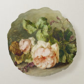 ヴィンテージバラバイマーガレタローゼンブーム ラウンドクッション (裏面)