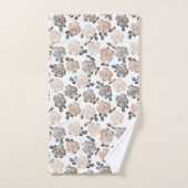 ヴィンテージバラバスルーム手、体、顔タオルセット バスタオルセット (ハンドタオル)