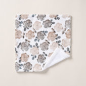 ヴィンテージバラバスルーム手、体、顔タオルセット バスタオルセット (ウォッシュタオル)