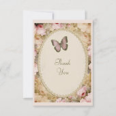ヴィンテージバラバタフライ、音楽ノートありがとうございました サンキューカード (正面)