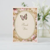 ヴィンテージバラバタフライ、音楽ノートありがとうございました サンキューカード (スタンド正面)