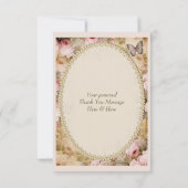 ヴィンテージバラバタフライ、音楽ノートありがとうございました サンキューカード (裏面)