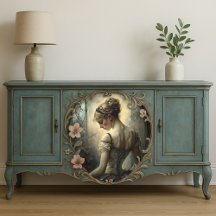 ヴィンテージバラバレリナアートデクページ