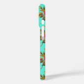 ヴィンテージバラパターンとアクアブルー Case-Mate iPhoneケース (裏面 / 左)