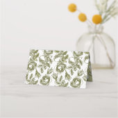 ヴィンテージバラパターンカスタム座席表 プレイスカード (裏面)