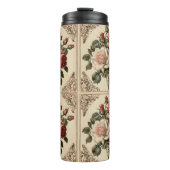 ヴィンテージバラパターンビクトリアンスタイル タンブラー (正面)