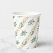 ヴィンテージバラパターン紙カップ 紙コップ (裏面)