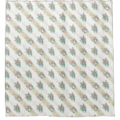 ヴィンテージバラパターン – シャワーカーテン (正面)