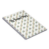 ヴィンテージバラパターン – ノートブック (右側)