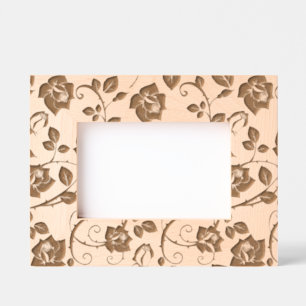 ヴィンテージバラパターン レーザー彫刻フレーム