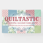 ヴィンテージバラパッチワークキルトキルティングクラフトショー 横断幕 (横)