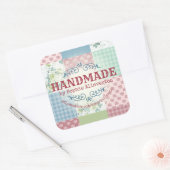 ヴィンテージバラパッチワークキルトキルティング裁縫 スクエアシール (封筒)