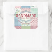 ヴィンテージバラパッチワークキルトキルティング裁縫 スクエアシール (バッグ)