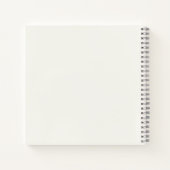 ヴィンテージバラパーソナライズされたアンティークホワイトフローラ ノートブック (裏面)