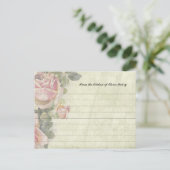 ヴィンテージバラパーソナライズされたレシピカード ポストカード (スタンド正面)