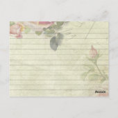 ヴィンテージバラパーソナライズされたレシピカード ポストカード (裏面)