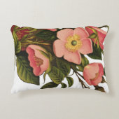 ヴィンテージバラビューティフルピンクボタニカル アクセントクッション (正面)