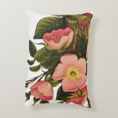 ヴィンテージバラビューティフルピンクボタニカル アクセントクッション (裏面(縦))