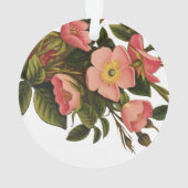 ヴィンテージバラビューティフルピンクボタニカル オーナメント (裏面)