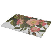 ヴィンテージバラビューティフルピンクボタニカル カッティングボード (角)