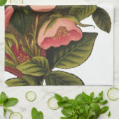 ヴィンテージバラビューティフルピンクボタニカル キッチンタオル (折り畳み)