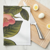 ヴィンテージバラビューティフルピンクボタニカル キッチンタオル (四つ折り)