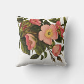 ヴィンテージバラビューティフルピンクボタニカル クッション (裏面)