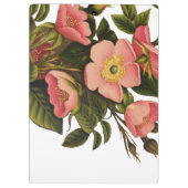 ヴィンテージバラビューティフルピンクボタニカル クリップボード (裏面)