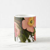 ヴィンテージバラビューティフルピンクボタニカル コーヒーマグカップ (中央)