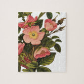 ヴィンテージバラビューティフルピンクボタニカル ジグソーパズル (縦)