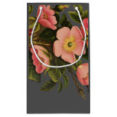 ヴィンテージバラビューティフルピンクボタニカル スモールペーパーバッグ (裏面)