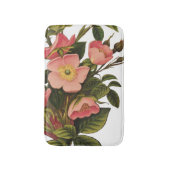 ヴィンテージバラビューティフルピンクボタニカル バスマット (正面縦)