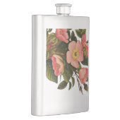 ヴィンテージバラビューティフルピンクボタニカル フラスク (右)