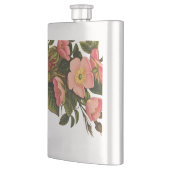 ヴィンテージバラビューティフルピンクボタニカル フラスク (左)