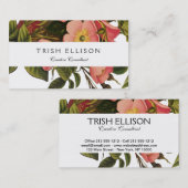 ヴィンテージバラビューティフルピンクボタニカル 名刺 (正面/裏面)