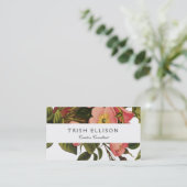 ヴィンテージバラビューティフルピンクボタニカル 名刺 (スタンド正面)