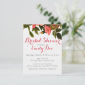 ヴィンテージバラビューティフルピンクボタニカル 招待状 (スタンド正面)